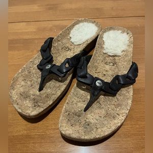 Ugg leather flip flops